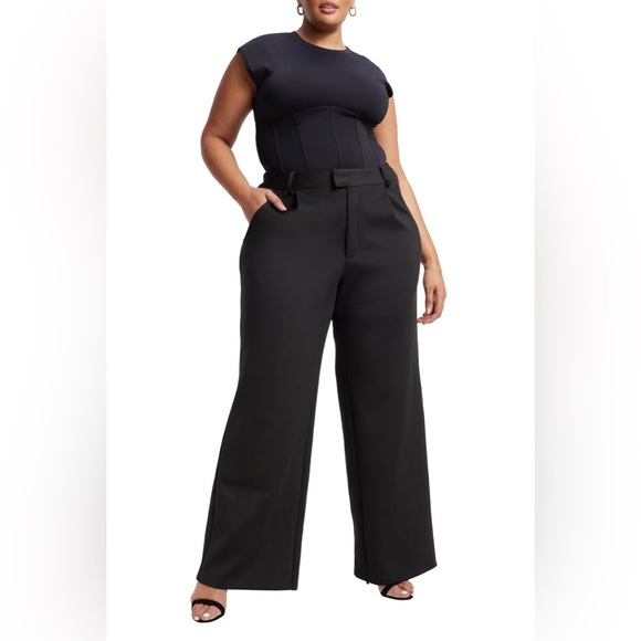 Good American Scuba Trousers Black size 18 - Picture 1 of 16
